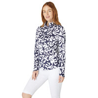 Callaway Abstract Floral Sun Protection Top Stretch Unterzieher navy Callaway Abstract Floral Sun Protection Top Stretch Unterzieher navy